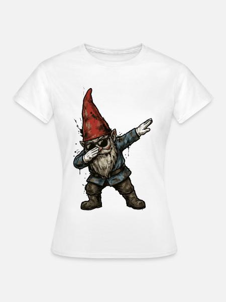Gartenzwerg Dab – Lustiger Zwerg - Frauen T-Shirt - Weiß