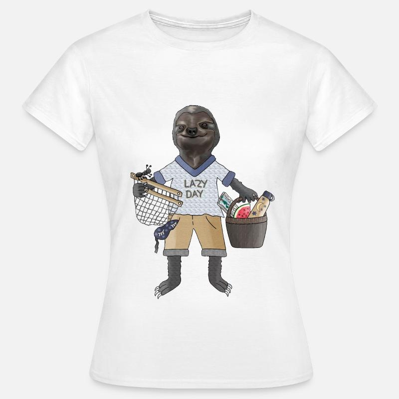 Lazy Vibes Sloth in Chill Mode - Women's T-Shirt - white