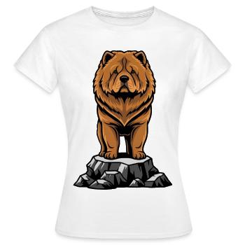 Dog Chow Chow Portrait Lion Mane - Women's T-Shirt - white - Front - AI Model Female 172 dark (172cm)