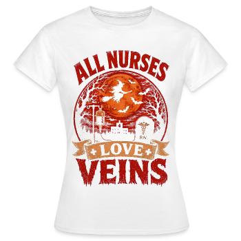Krankenschwester Krankenpfleger Halloween - Frauen T-Shirt - Weiß - Vorne - AI Model Female 172 dark (172cm)