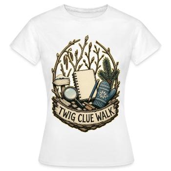 MARCHE D’INDICES BRINDILLE - T-shirt Femme - blanc - Devant - AI Model Female 172 dark (172cm)