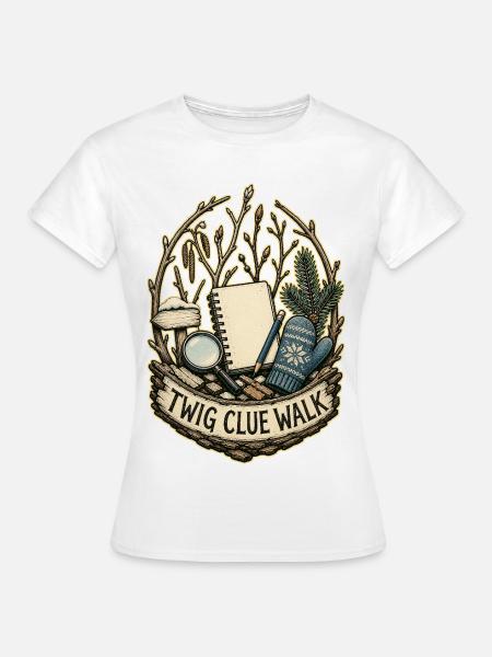 TWIG CLUE WALK - Frauen T-Shirt - Weiß