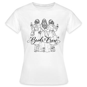 Bride Crew – Winter JGA - Frauen T-Shirt - Weiß - Vorne - AI Model Female 172 dark (172cm)