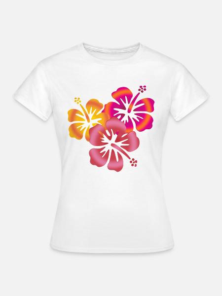 BALI Hibiscus flowers - Women's T-Shirt - white