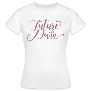 Future Novia Girlfriend Engagement Wedding Gift - Women's T-Shirt - white - Front - AI Model Female 172 dark (172cm)
