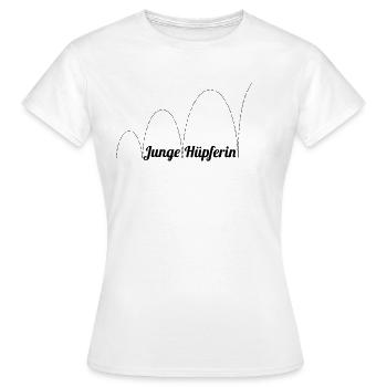 Junge Hüpferin - Frauen T-Shirt - Weiß - Vorne - AI Model Female 172 dark (172cm)