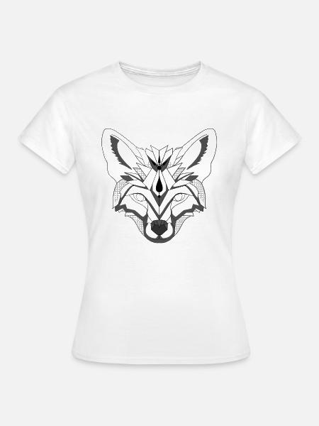 Minimalistischer Fuchs - Frauen T-Shirt - Weiß