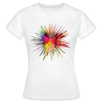 Etoile arc-en-ciel - T-shirt Femme - blanc - Devant - AI Model Female 172 dark (172cm)
