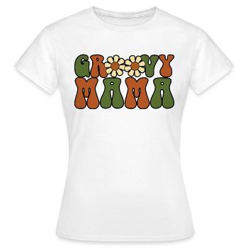 Groovy Mama Fête des mères Matching Family For Women - T-shirt Femme - blanc - Devant - AI Model Female 172 dark (172cm)