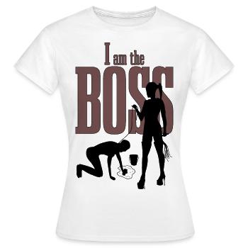 i am the Boss - Women's T-Shirt - white - Front - AI Model Female 172 dark (172cm)