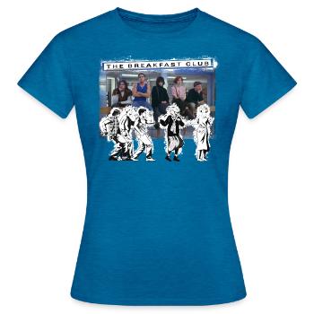 The Breakfast Club Dance Scene - Women's T-Shirt - antique blue sapphire heather - Front - AI Model Female 172 dark (172cm)