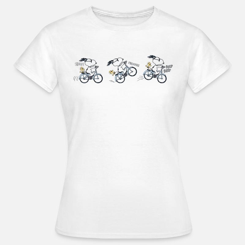 Peanuts Snoopy Bicycle - Women's T-Shirt - white