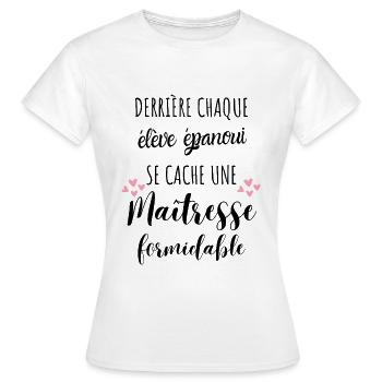 maîtresse formidable cadeau maîtresse - T-shirt Femme - blanc - Devant - AI Model Female 172 dark (172cm)