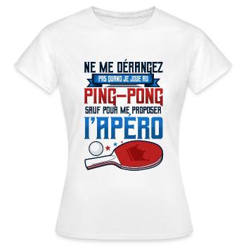 Joueurs de ping-pong - T-shirt Femme - blanc - Devant - AI Model Female 172 dark (172cm)