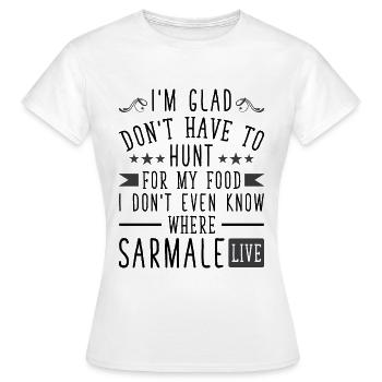 Funny Sarmale Romanian Food Humor Romania - Women's T-Shirt - white - Front - AI Model Female 172 dark (172cm)