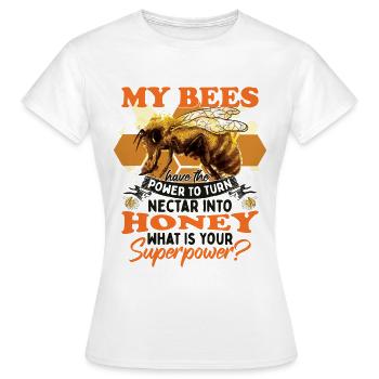 Bienen sagen Nektar - Frauen T-Shirt - Weiß - Vorne - AI Model Female 172 dark (172cm)