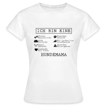 Die mit dem Hund geht - Hundemama - Frauen T-Shirt - Weiß - Vorne - AI Model Female 172 dark (172cm)