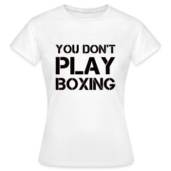 Boxe combattant, boxe, idée cadeau boxe - T-shirt Femme - blanc - Devant - AI Model Female 172 dark (172cm)