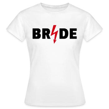 Bride Flash (Braut / JGA / Polterabend / 2C / POS) - Frauen T-Shirt - Weiß - Vorne - AI Model Female 172 dark (172cm)