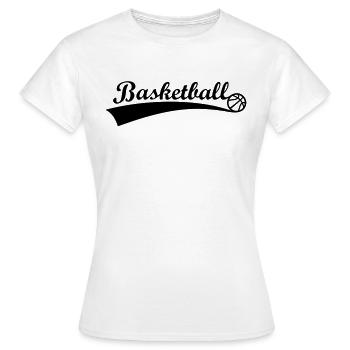 Basketball Basket - Women's T-Shirt - white - Front - AI Model Female 172 dark (172cm)