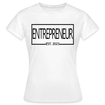 Entrepreneur Est. 2023 Cadeau d’entrepreneur diplômé - T-shirt Femme - blanc - Devant - AI Model Female 172 dark (172cm)