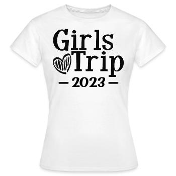 Voyage des filles 2023 Mignonnes Filles Voyage Week-end Vacances - T-shirt Femme - blanc - Devant - AI Model Female 172 dark (172cm)