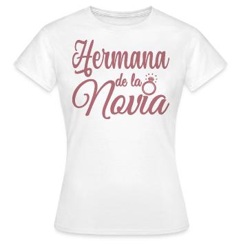 Hermana de la Novia Bride's Sister Wedding Party - Women's T-Shirt - white - Front - AI Model Female 172 dark (172cm)