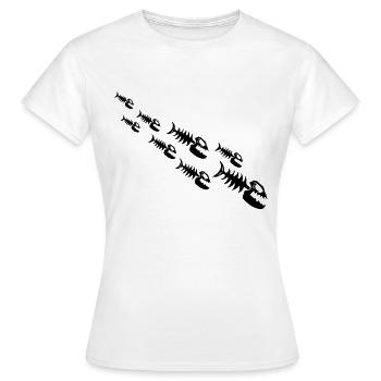 Fish Bone Monsters - Women's T-Shirt - white - Front - AI Model Female 172 dark (172cm)