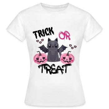 Trick or treat Halloween Design - Vampire Cat - T-shirt Femme - blanc - Devant - AI Model Female 172 dark (172cm)