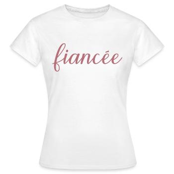 Verlobte Matching Verlobung Hochzeit Flitterwochen - Frauen T-Shirt - Weiß - Vorne - AI Model Female 172 dark (172cm)