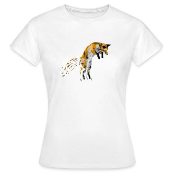 Fuchs Polygon Wasserfarbe - Frauen T-Shirt - Weiß - Vorne - AI Model Female 172 dark (172cm)