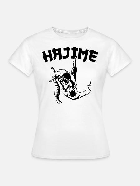 Judo Hajime Design Kampfmotivation - Frauen T-Shirt - Weiß