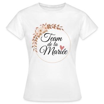 team de la mariée evjf - T-shirt Femme - blanc - Devant - AI Model Female 172 dark (172cm)