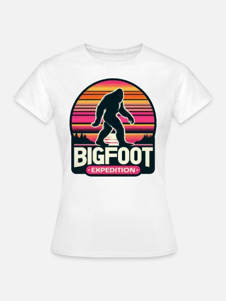 Bigfoot Expedition Wandern | Sasquatch-Jäger - Frauen T-Shirt - Weiß
