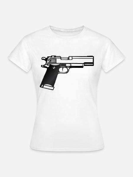 Pistole - Frauen T-Shirt - Weiß
