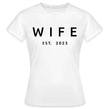 2023 Fiançailles Mariage Douche nuptiale - T-shirt Femme - blanc - Devant - AI Model Female 172 dark (172cm)
