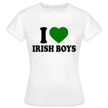 I love irish boys - Women's T-Shirt - white - Front - AI Model Female 172 dark (172cm)