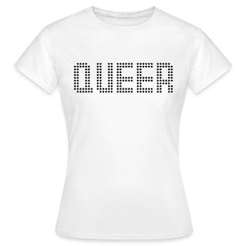 Queer - T-shirt Femme - blanc - Devant - AI Model Female 172 dark (172cm)