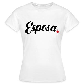 Esposa Cute Wife To Be Bride Couple Wedding Gift - Women's T-Shirt - white - Front - AI Model Female 172 dark (172cm)
