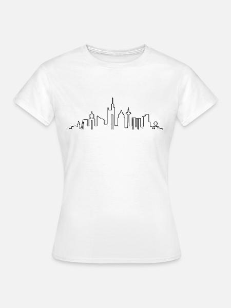 Skyline - Frankfurt am Main - Frauen T-Shirt - Weiß