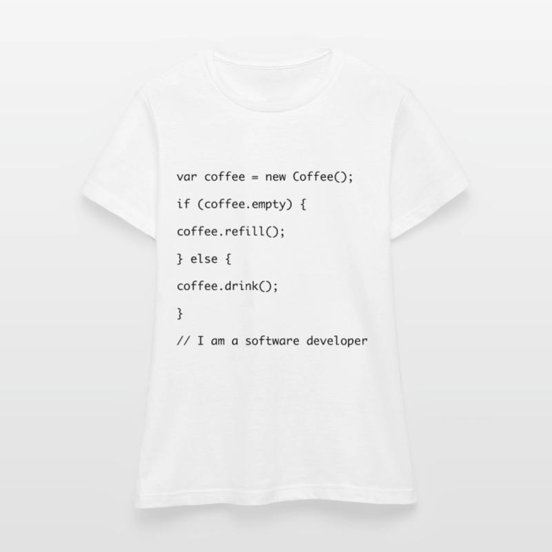 Coffee refill Javascript code Women's T-Shirt