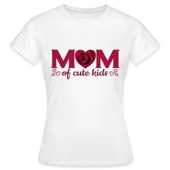 Maman d’enfants mignons - T-shirt Femme - blanc - Devant - AI Model Female 172 dark (172cm)