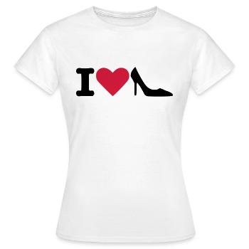 Schuhe - Frauen T-Shirt - Weiß - Vorne - AI Model Female 172 dark (172cm)