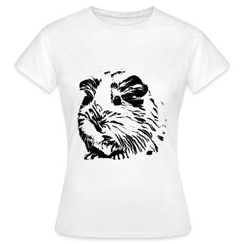 Cochons d'Inde - T-shirt Femme - blanc - Devant - AI Model Female 172 dark (172cm)