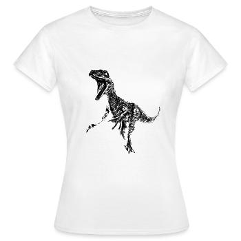 Velociraptor - T-shirt Femme - blanc - Devant - AI Model Female 172 dark (172cm)