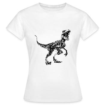 Velociraptor - T-shirt Femme - blanc - Devant - AI Model Female 172 dark (172cm)