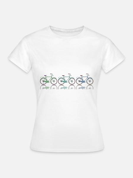 fiets - Vrouwen T-shirt - wit
