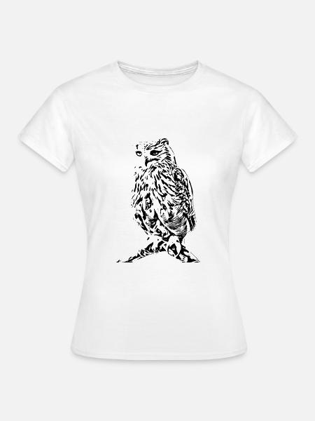 Eule - Frauen T-Shirt - Weiß