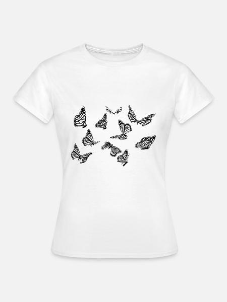 Schmetterlinge - Frauen T-Shirt - Weiß