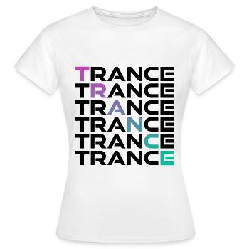 Trance Raver - T-shirt Femme - blanc - Devant - AI Model Female 172 dark (172cm)
